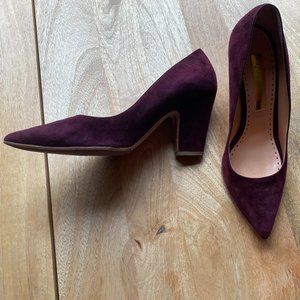Rupert Sanderson Suede Heels, Burgundy, US 9